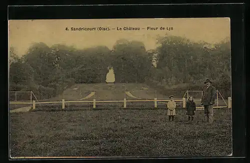 AK Sandricourt, le Chateau, Fleur de Lys