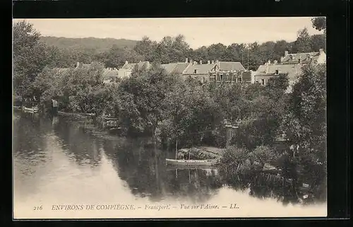 AK Compiegne, Francport, Vue sur l`Aisne