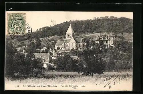 AK Compiegne, Vue sur Clairoix