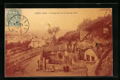 AK Creil, Perspective de la rue des Tufs