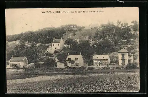 AK Nogent-sur-Oise, Perspective du bout de la Rue de l`Aubier