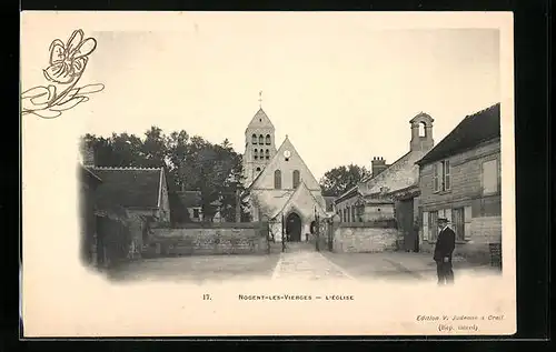 AK Nogent-les-Vierges, L`Eglise, Facade