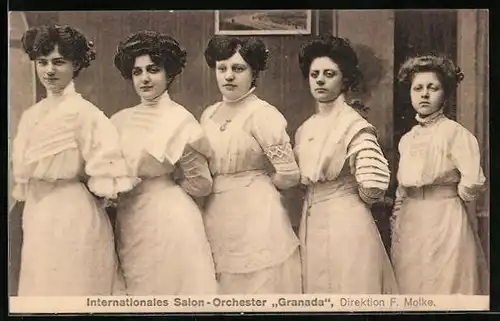 AK Internationales Salon-Orchester Granada, Gruppenbild unter Direktor F. Molke