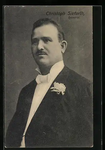 AK Christoph Siefarth, der Humorist im Abendanzug