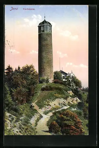 AK Jena, Fuchsturm mit Umgebung