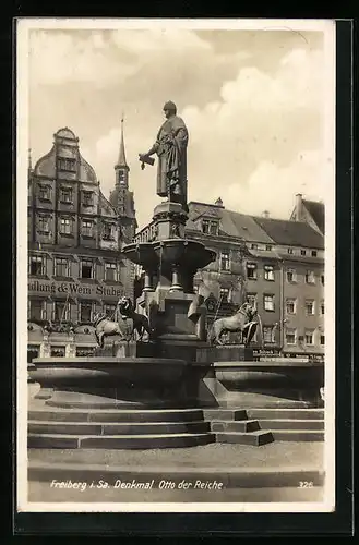AK Freiberg /Sa., Denkmal Otto der Reiche