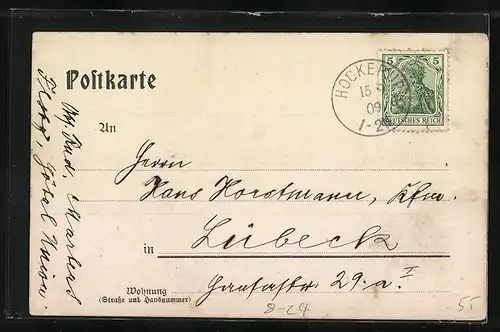 AK Roggés Variété, Künstler in Kostümen