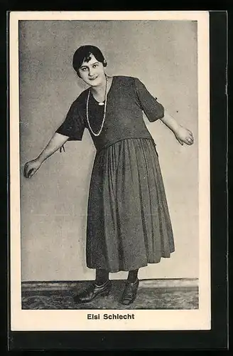 AK Elsi Schlecht in Pose, Varietekünstlerin