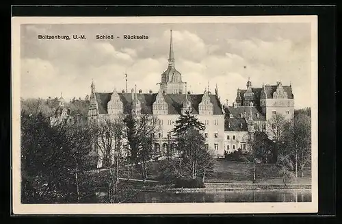 AK Boitzenburg /U.-M., Schloss, Rückseite
