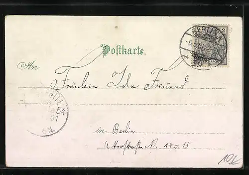 Lithographie Kiel, Königliches Schloss