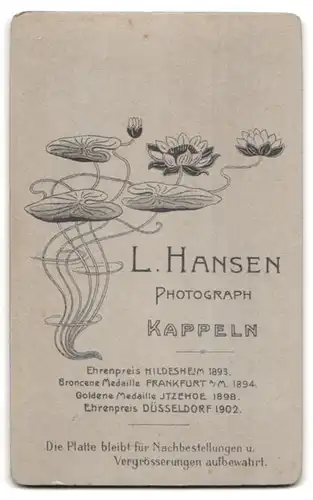 Fotografie L. Hansen, Kappeln, Junge Dame mit hochgestecktem Haar