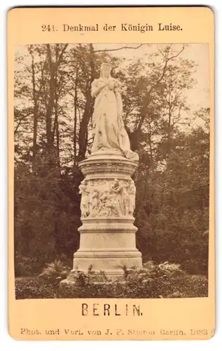 Fotografie J. F. Stiehm, Berlin, Ansicht Berlin, Denkmal der Königin Luise im Tiergarten