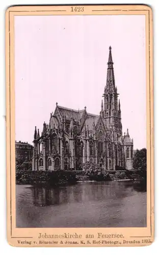 Fotografie Römmler & Jonas, Dresden, Ansicht Stuttgart, Blick auf die Johanneskirche am Feuersee