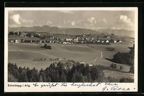 AK Scheidegg i. Allg., Blick auf den Ort