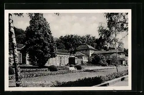 AK Stuttgart-Cannstatt, Kursaal mit Denkmal