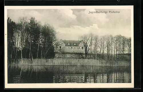 AK Prebelow bei Zechlinerhütte, Jugendherberge mit See