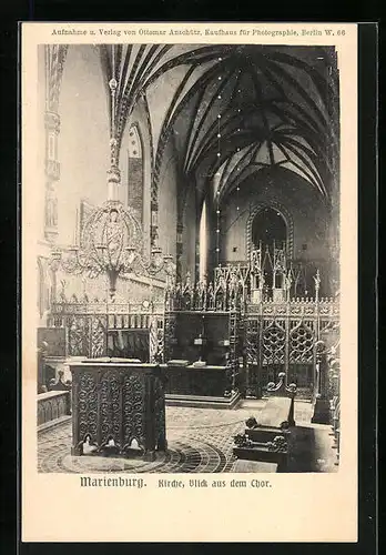 AK Marienburg / Malbork, Kirche, Blick aus dem Chor