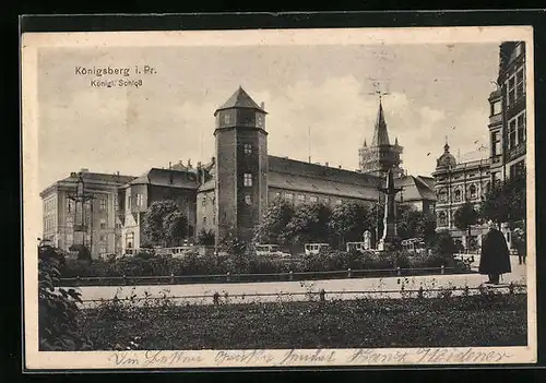 AK Königsberg, Grünanlagen vorm Königl. Schloss