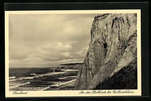 AK Samland, An der Steilküste bei Gr. Dirschheim