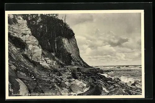 AK Warnicken, Steilküste an der Wolfsschlucht