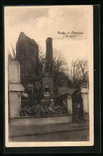 AK Domnau, Ruine einer Kirche