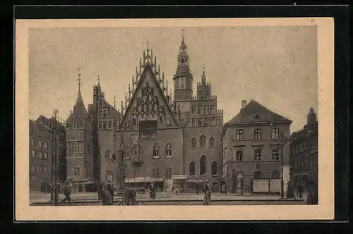 AK Breslau, Ansicht vom Rathaus