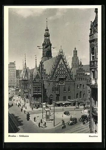 AK Breslau, Ansicht vom Rathaus