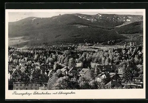 AK Schreiberhau /Riesengebirge, Teilansicht mit Schneegruben