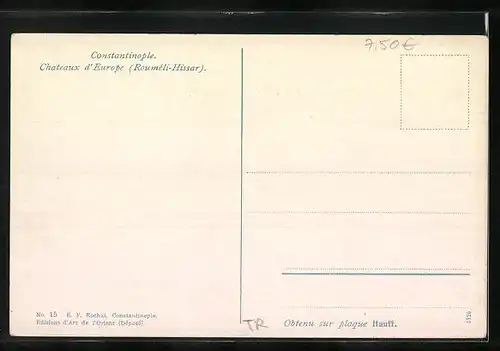 AK Constantinople, Châteaux d`Europe