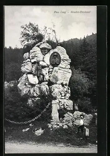 AK Golling, Pass Lueg, Struber-Denkmal