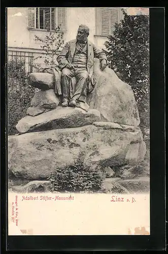 AK Linz a. D., Adalbert Stifter-Monument