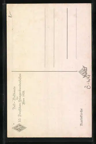 Künstler-AK Wien, Karlskirche mit Grünanlage