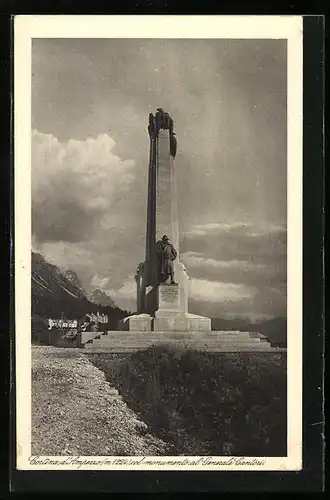 AK Cortina d`Ampezzo, Monumento al Generale Cantori