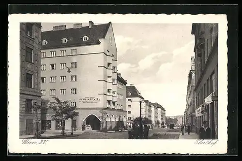 AK Wien, Strassenpartie am Eberthof