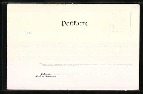 Lithographie Herrenchiemsee, Treppenhaus im Schloss