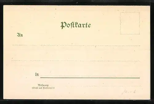 Lithographie Herrenchiemsee, Arbeitszimmer, Schlafzimmer, Bad