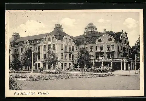 AK Bad Salzschlirf, Strassenpartie am Kurhotel
