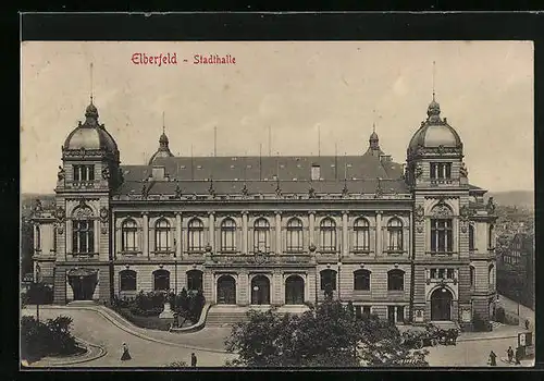 AK Elberfeld, Frontansicht der Stadthalle