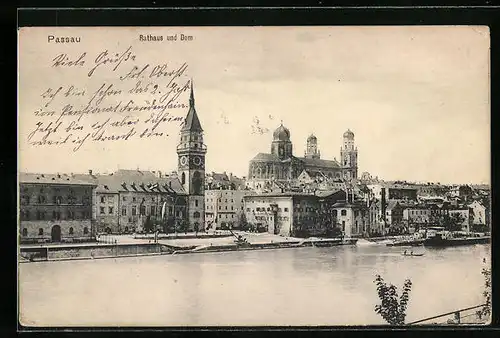 AK Passau, Rathaus und Dom
