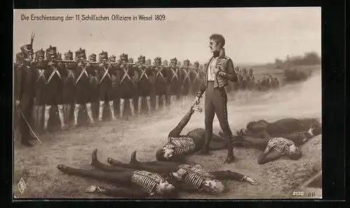 AK Wesel, Die Erschliessung der 11 Schill`schen Offiziere 1809