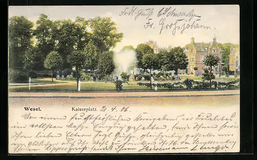 AK Wesel, Grünanlagen am Kaiserplatz
