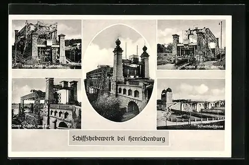 AK Henrichenburg, Verschiedene Ansichten des Schiffshebewerks