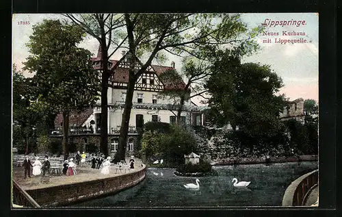AK Lippspringe, Neues Kurhaus mit Lippequelle