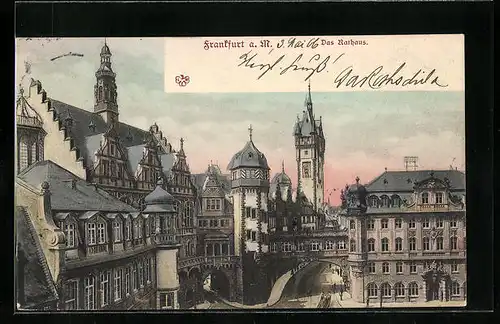 AK Frankfurt /Main, Blick auf das Rathaus