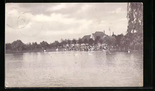 AK Krefeld, Stadtwaldhaus mit Restaurant