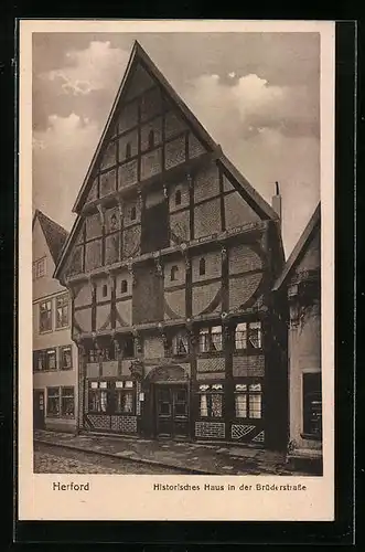 AK Herford, Historisches Haus in der Brüderstrasse