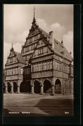 AK Paderborn, Rathaus mit Vorplatz