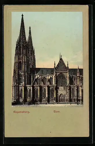 AK Regensburg, Teilansicht des Doms