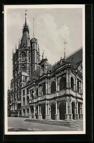 AK Köln, Das Rathaus und Kirche
