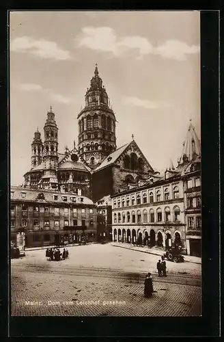 AK Mainz, Dom vom Leichhof gesehen